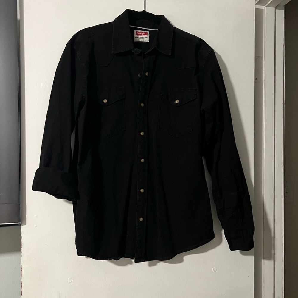 Wrangler Black Denim Shirt